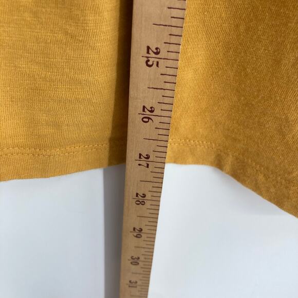 Boho Mustard Yellow Embroidered Casual Short Sleeve Cotton Top Women’s 3X - Picture 8 of 8